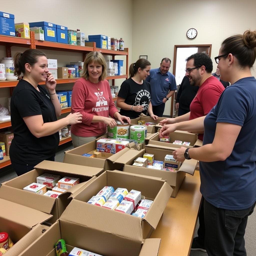 Volunteers at a Nicholasville, KY Food Pantry