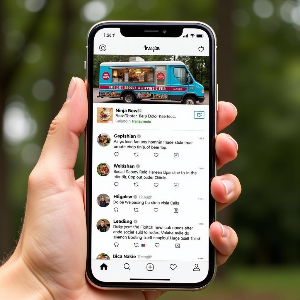 Food Truck Social Media Updates with Location and Menu