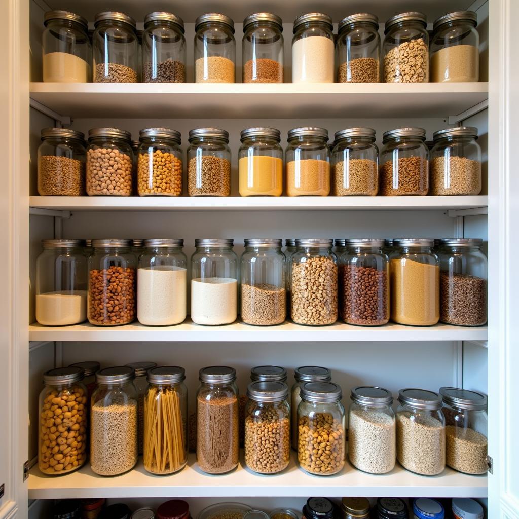 Organized Non-Perishable Food Pantry