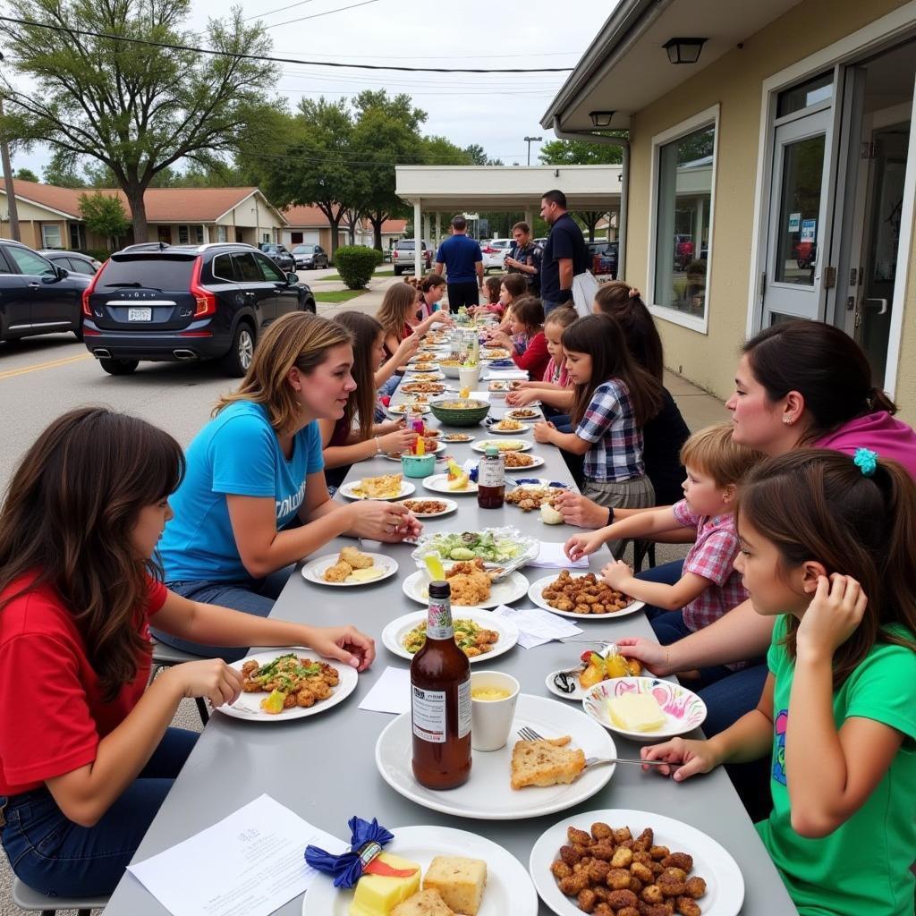 Community Gathering at a North Port Food Pantry