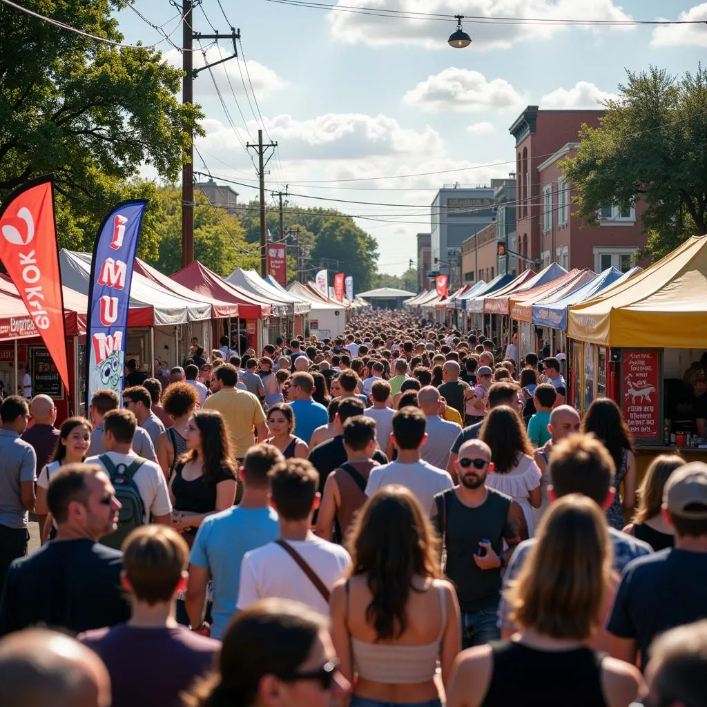 Crowds at the North Texas Food Truck Challenge