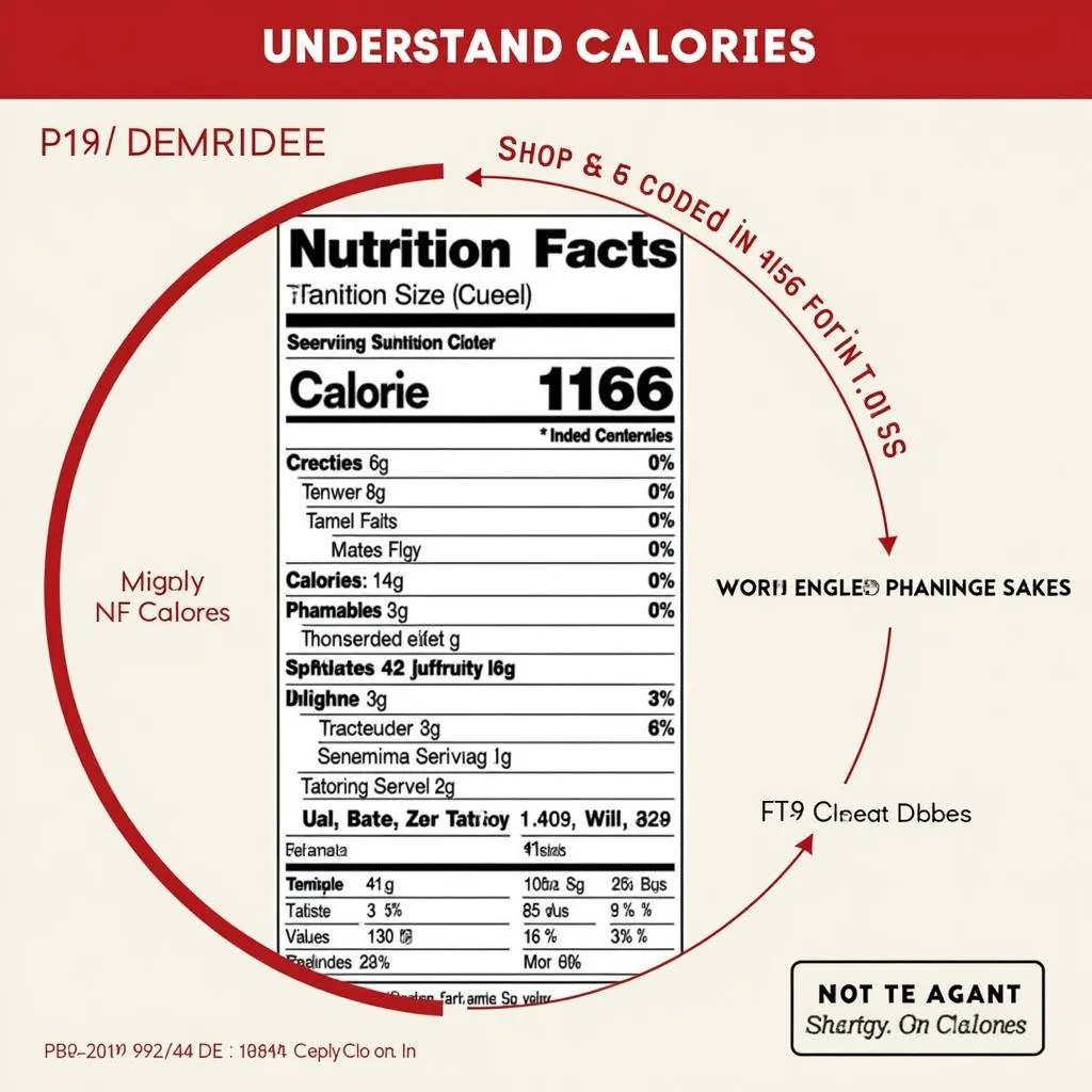 Close-up view of a nutrition facts label highlighting key information.