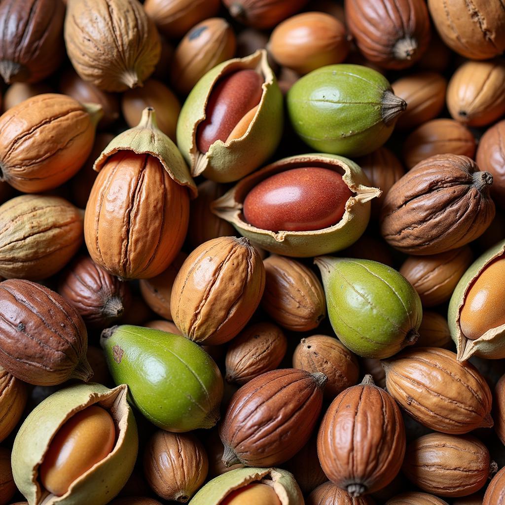 Assortment of Nuts and Seeds from Trees