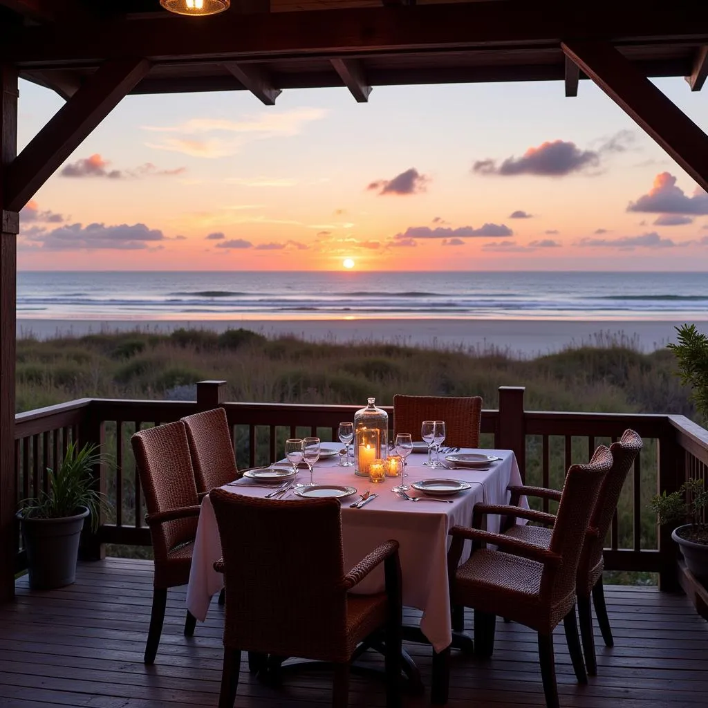 Restaurant with panoramic ocean views