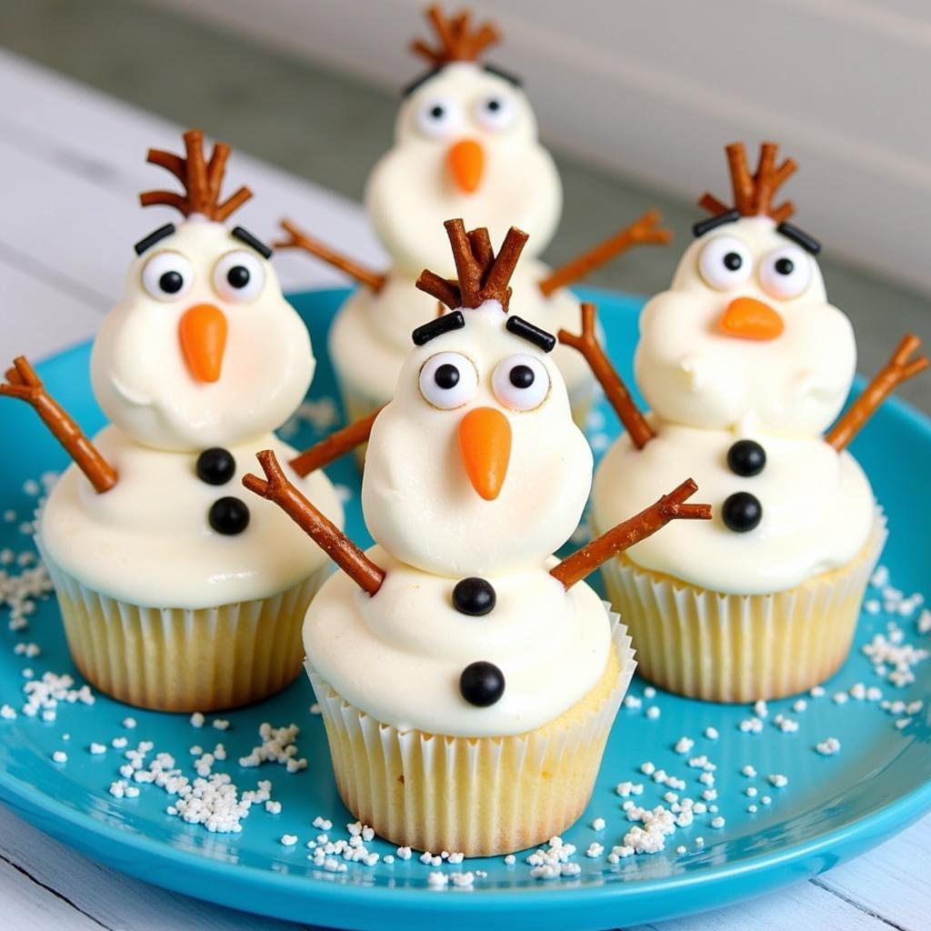 Olaf's Snowman Cupcakes