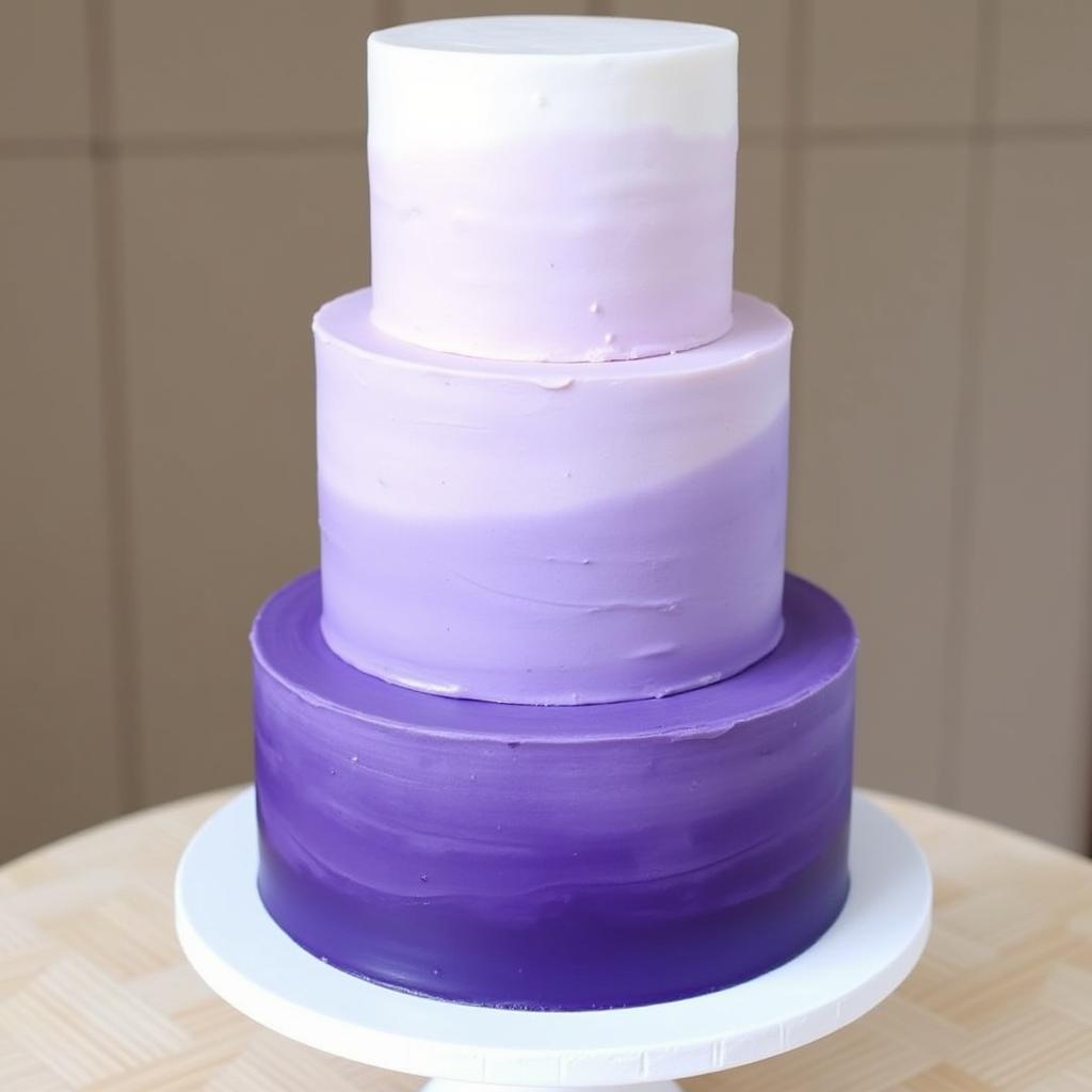 Beautiful Ombre Cake Created with Food Coloring Spray