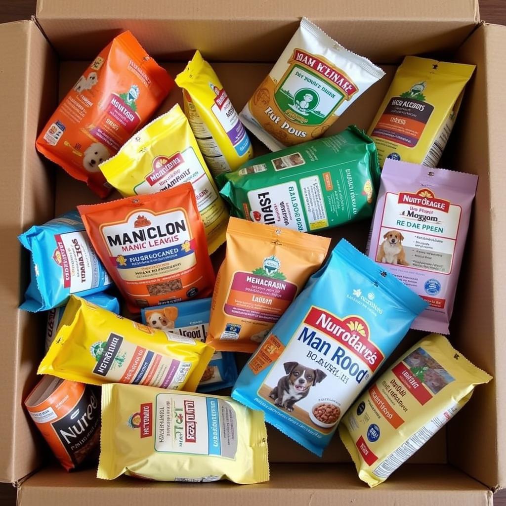 Dog food sample subscription box