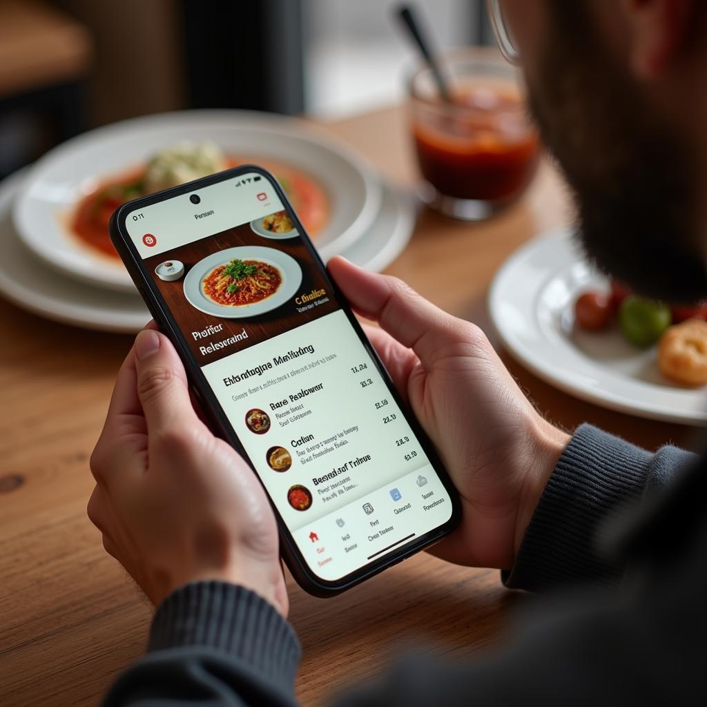 Ordering Persian food online using a smartphone app