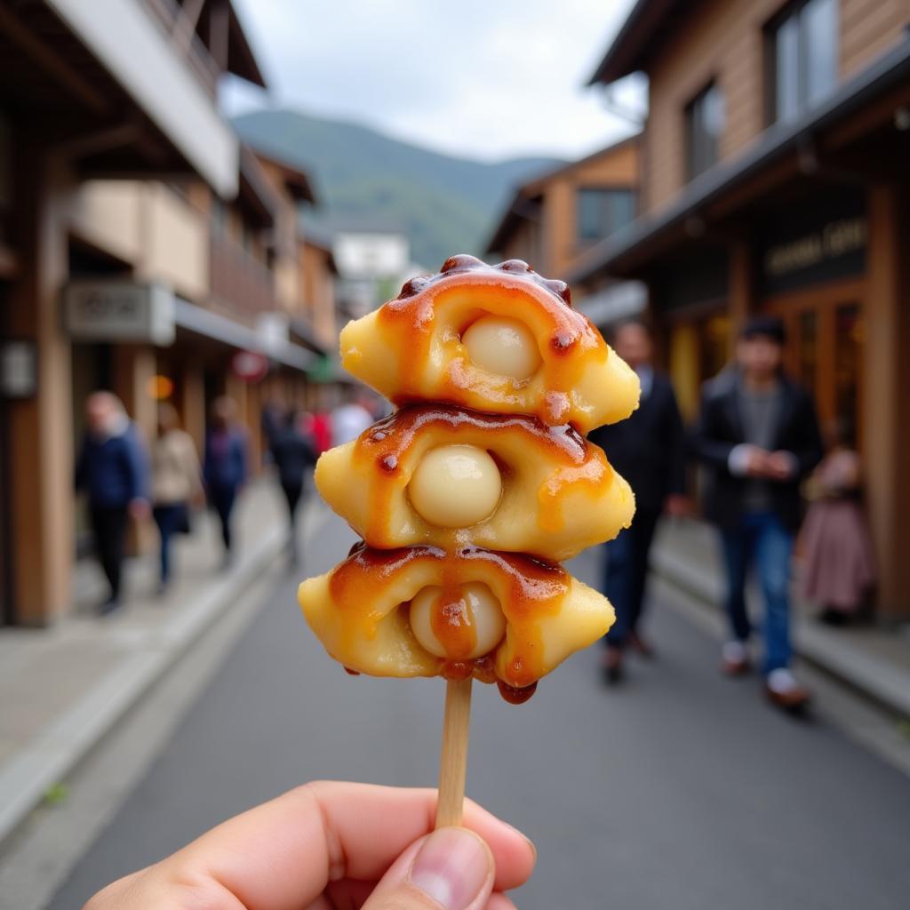 Enjoying Onsen Street Food