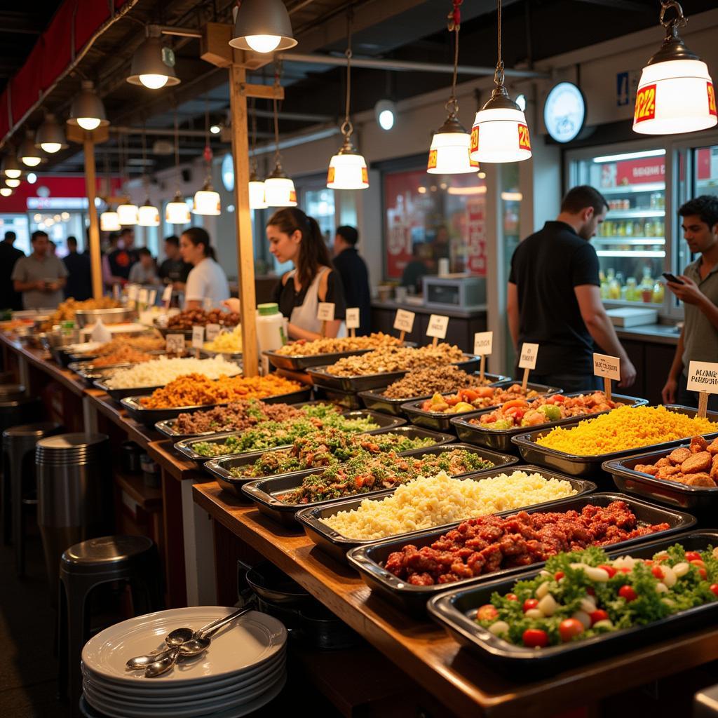 Ontario Multicultural Food Market with Diverse Cuisines