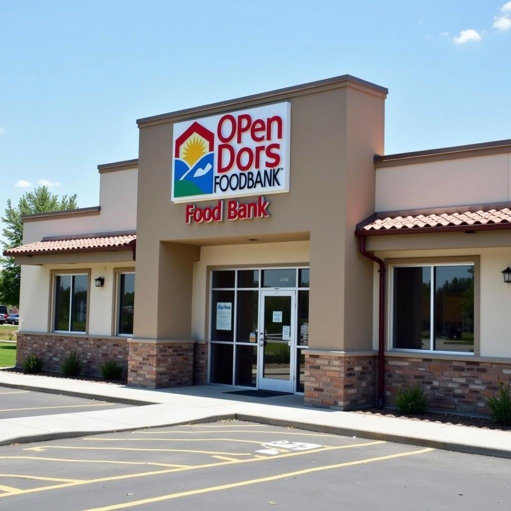 Open Doors Food Bank building in Layton, Utah