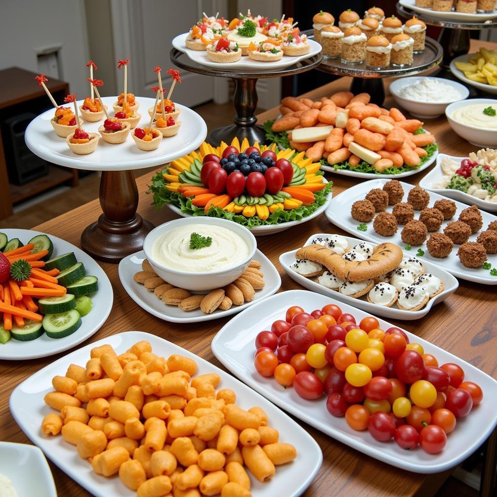 Delicious spread of open house food