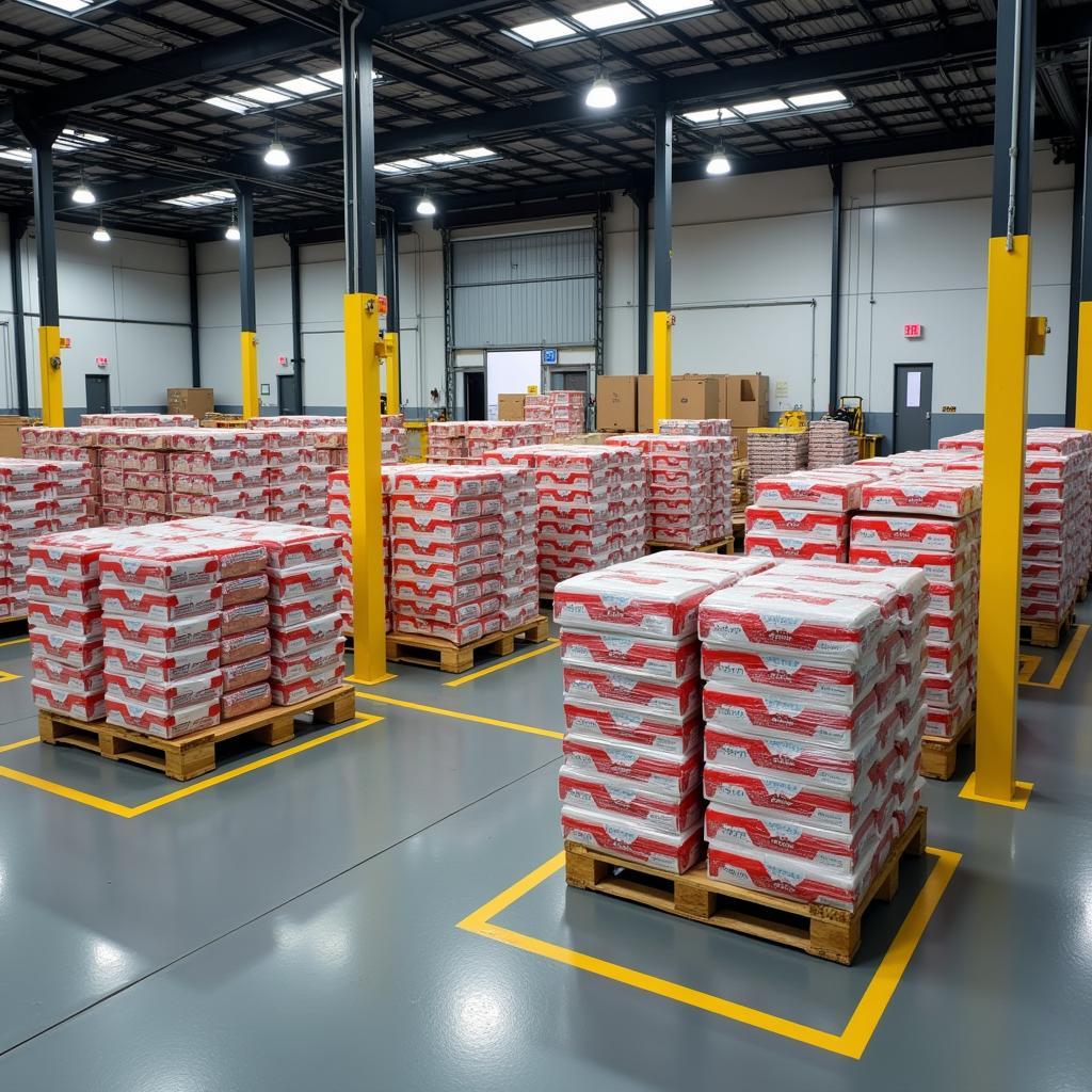 Optimized Food Palletizing Workflow in a Warehouse