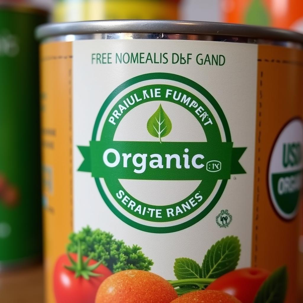 Organic Food Can Labels