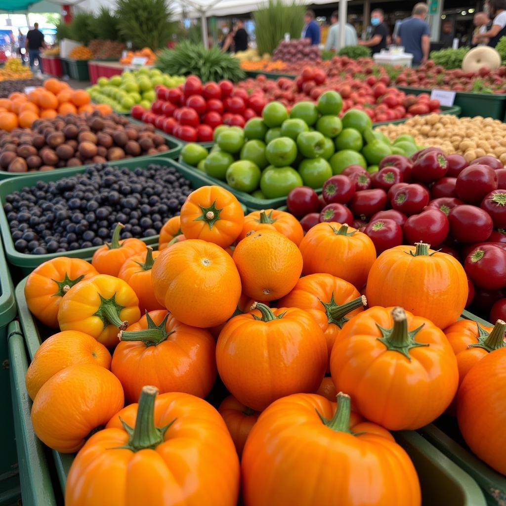 Farmers Market Produce Displaying Organic Food Color Palette