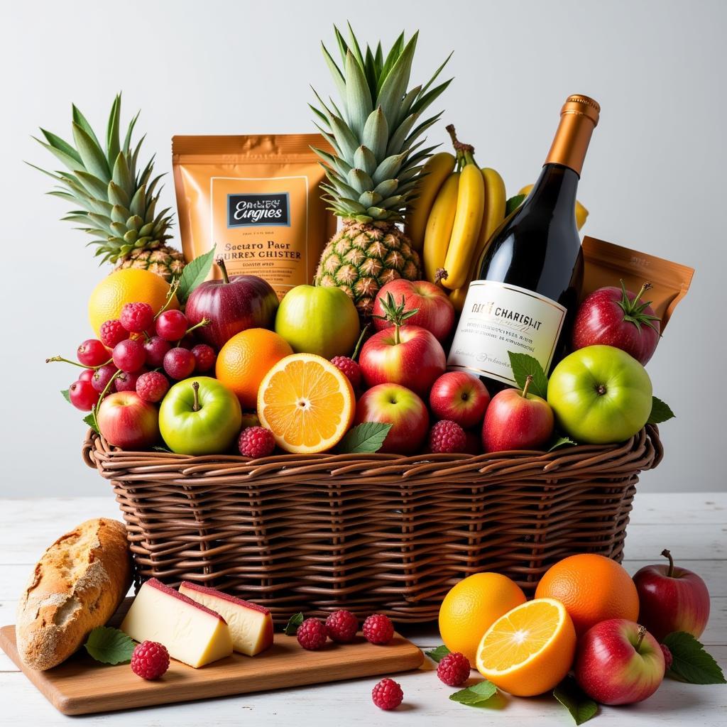 Organic Food Gift Basket Overflowing with Goodies