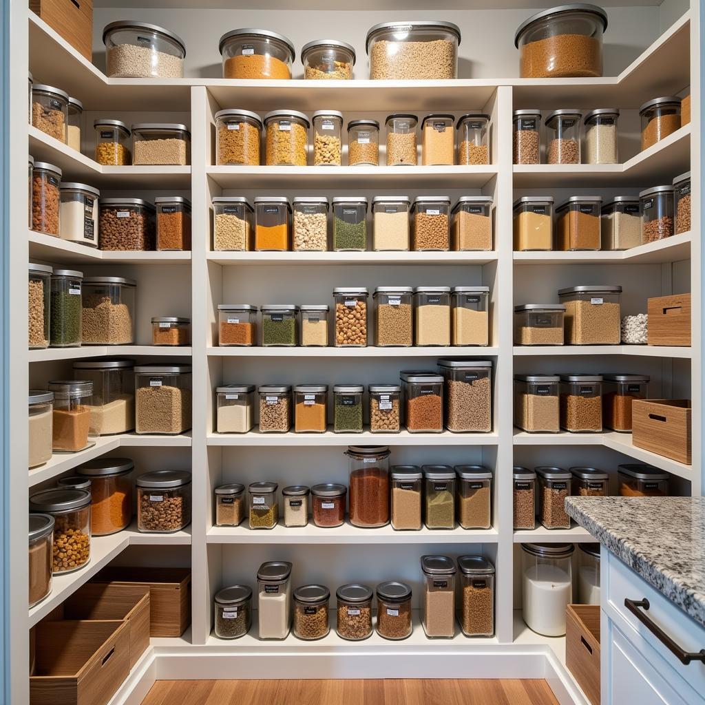 Pantry with Organised Food Containers