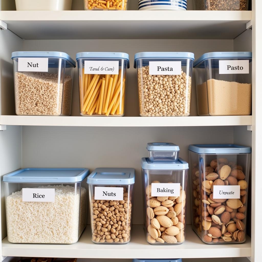 Pantry Organization with 2 Cup Containers