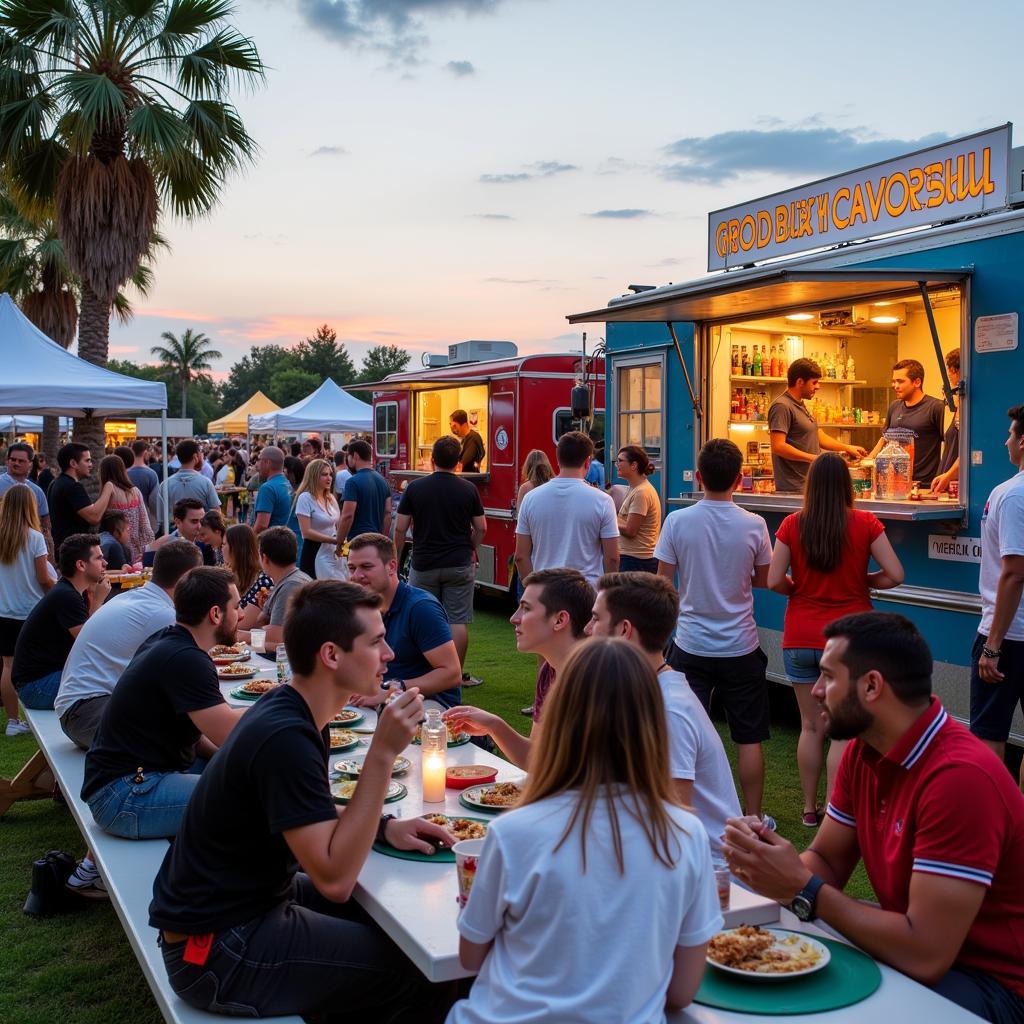 Orlando Food Truck Event Crowd