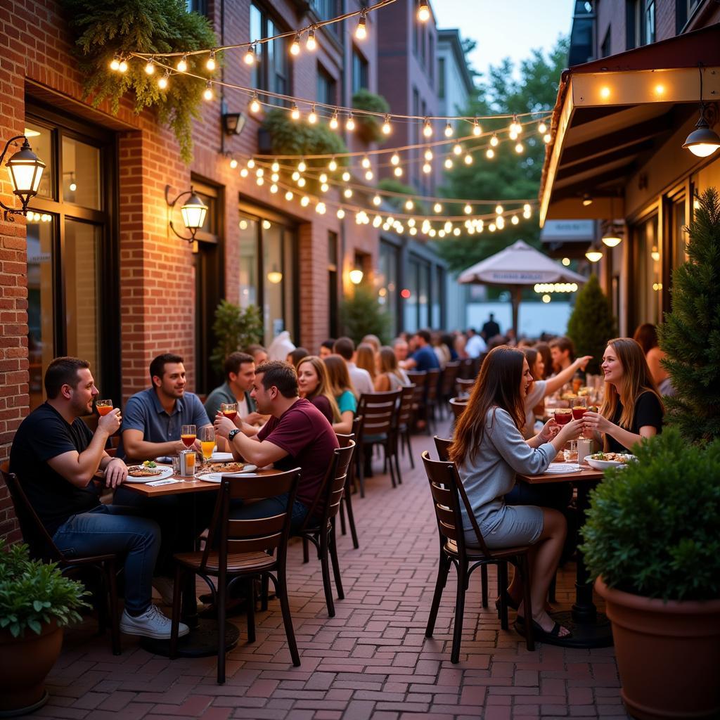 Outdoor dining in Moon Township.