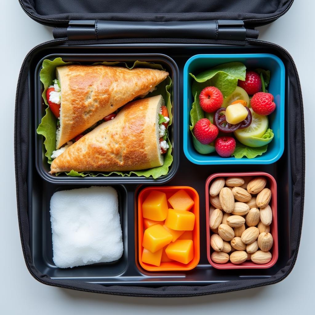 Packing a Lunch Box with Food Storage Containers