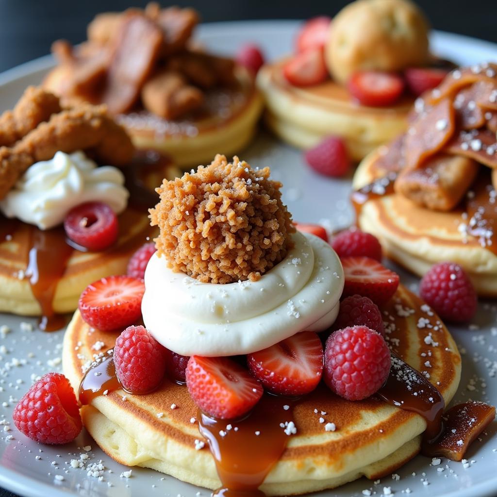 Gourmet pancake creations from a food truck