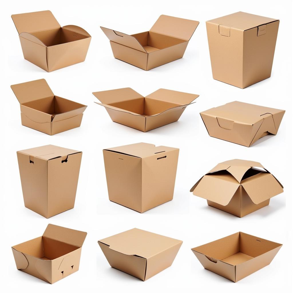 Assortment of Paper Food Boxes