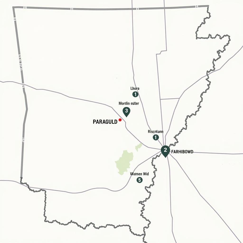 Map of Food Pantries in Paragould Arkansas