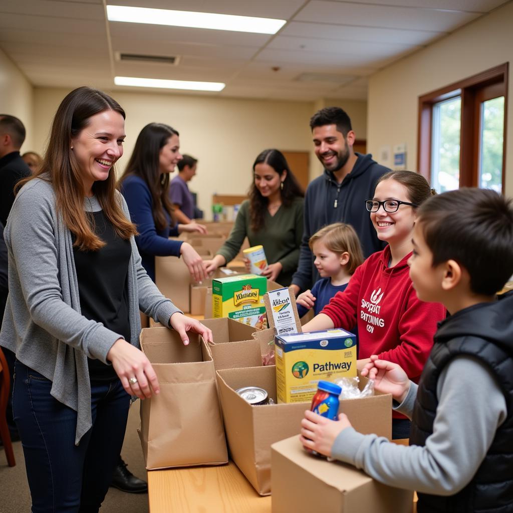 Community members supporting Pathway Food Pantry