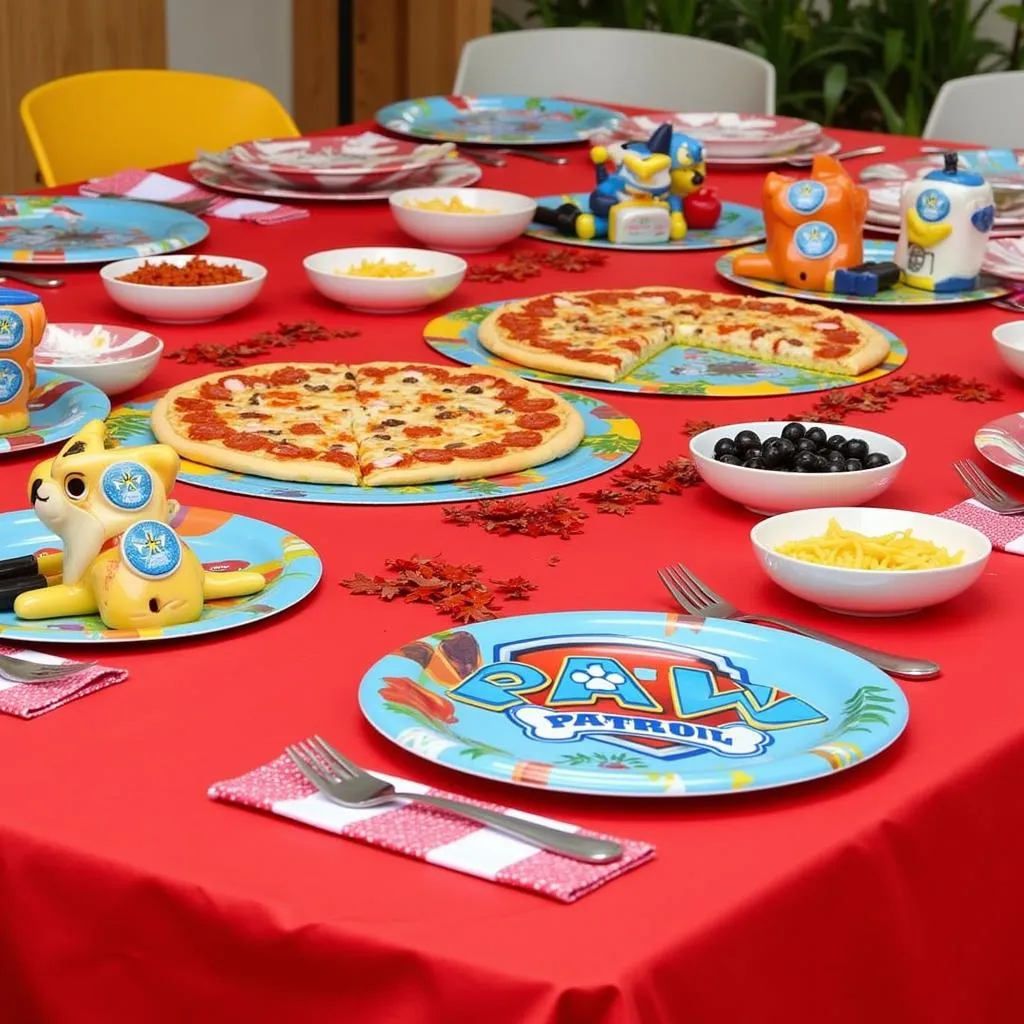 Paw Patrol Themed Pizza Station