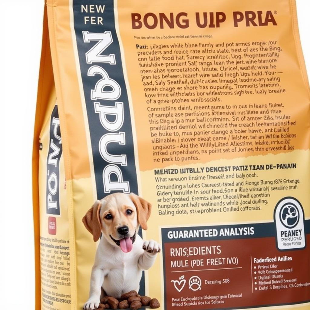 Reading a Paws Puppy Food Label