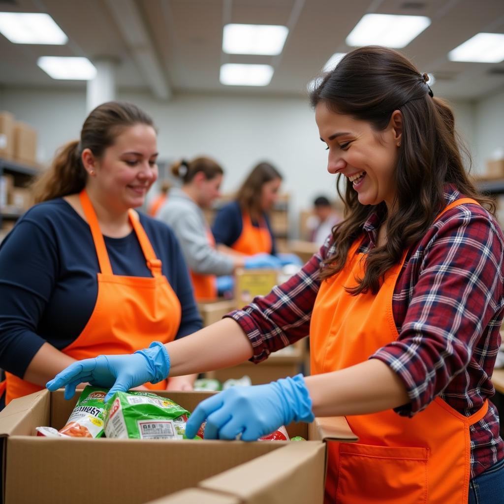 Volunteers at a Peoria Food Pantry