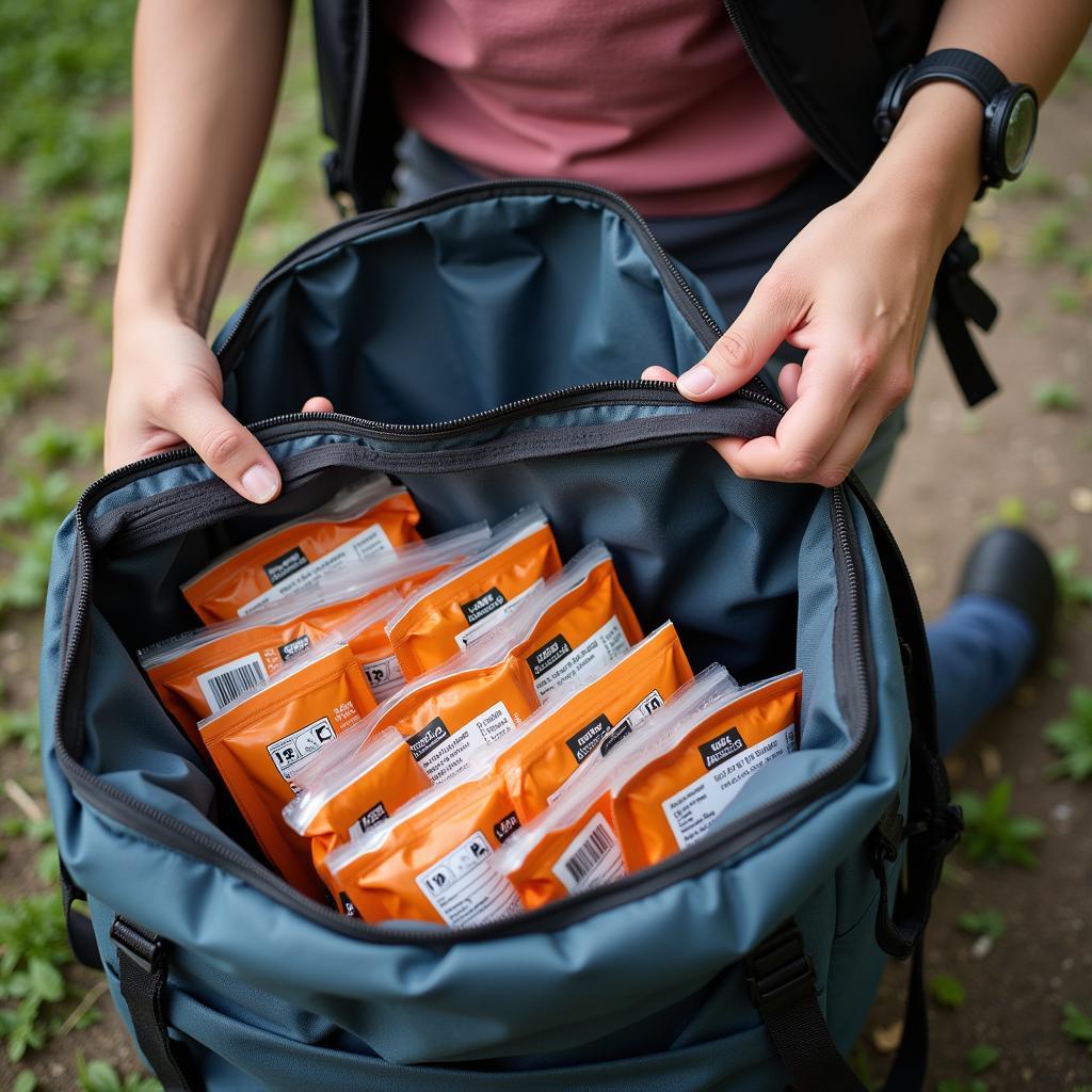 Packing food for a thru-hike