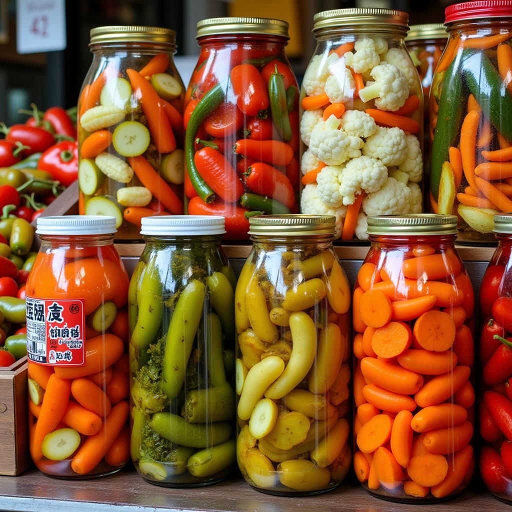 Pickled Vegetables Variety in Jars for Sale