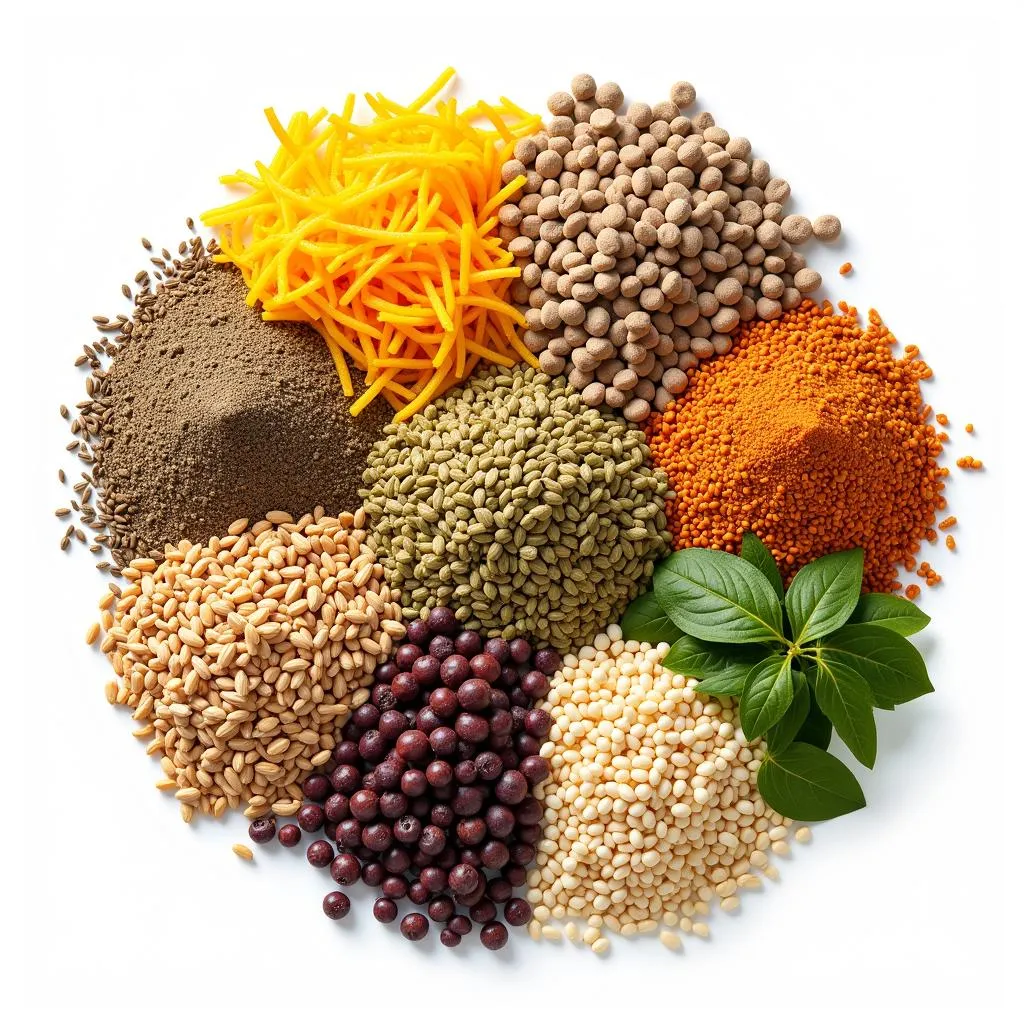 A variety of pig feed ingredients