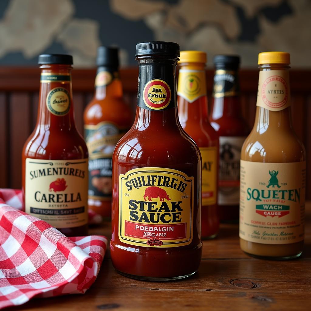 Bottles of Pittsburgh-Style steak sauce