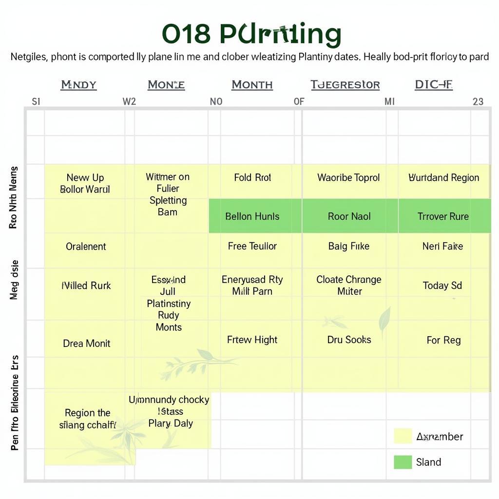 Food Plot Planting Calendar