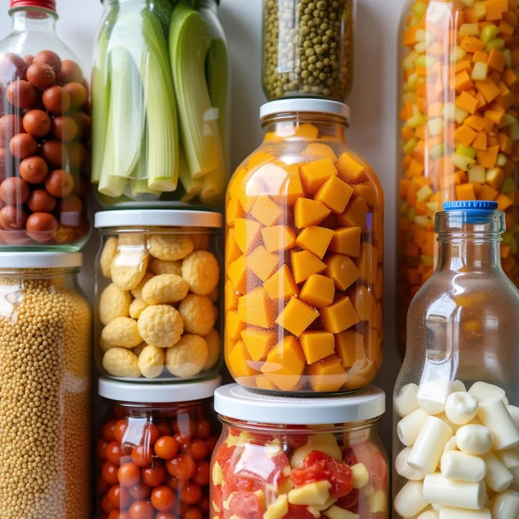 Plastic bottles used for food storage