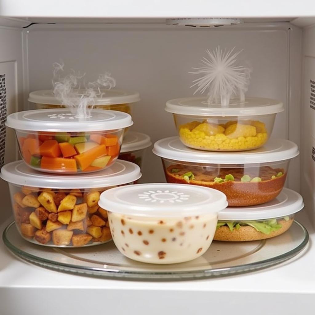 Microwave-Safe Plastic Containers with Lids