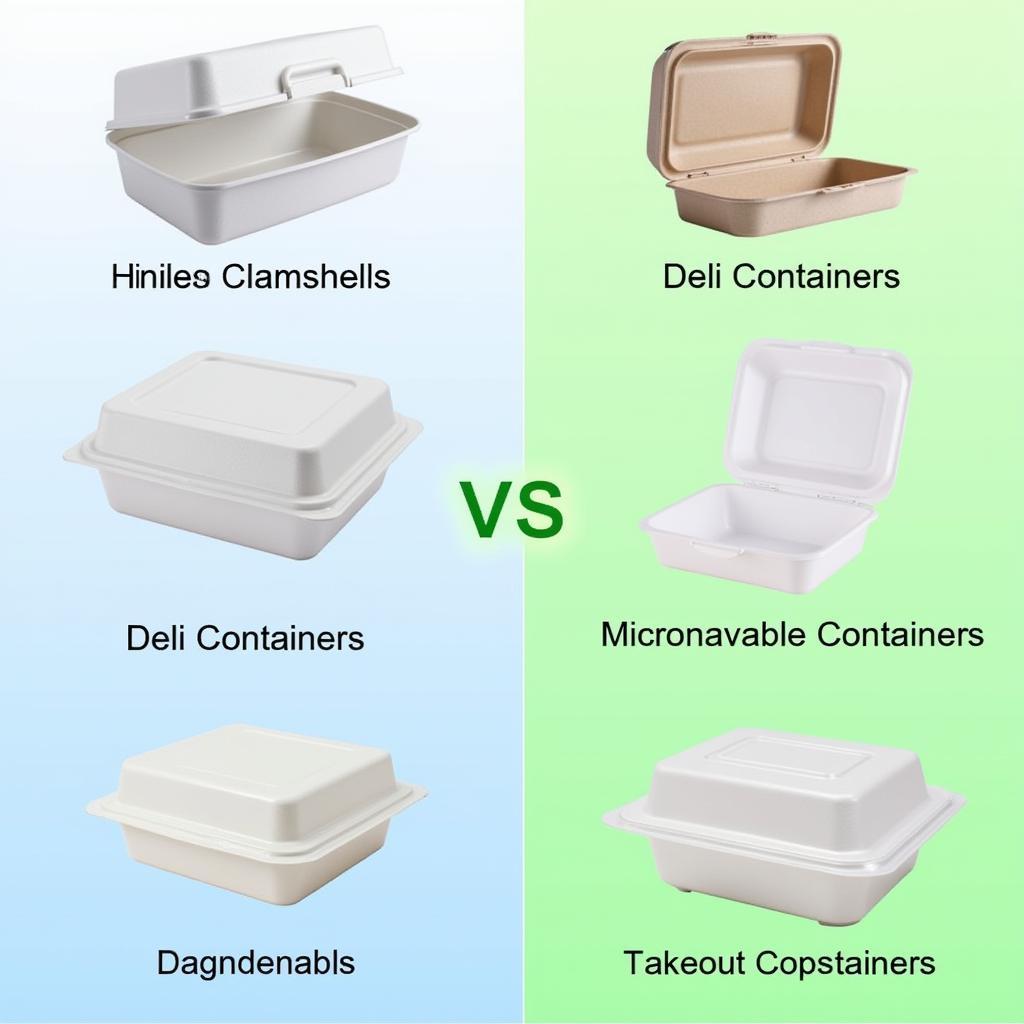 Variety of Plastic Food Containers