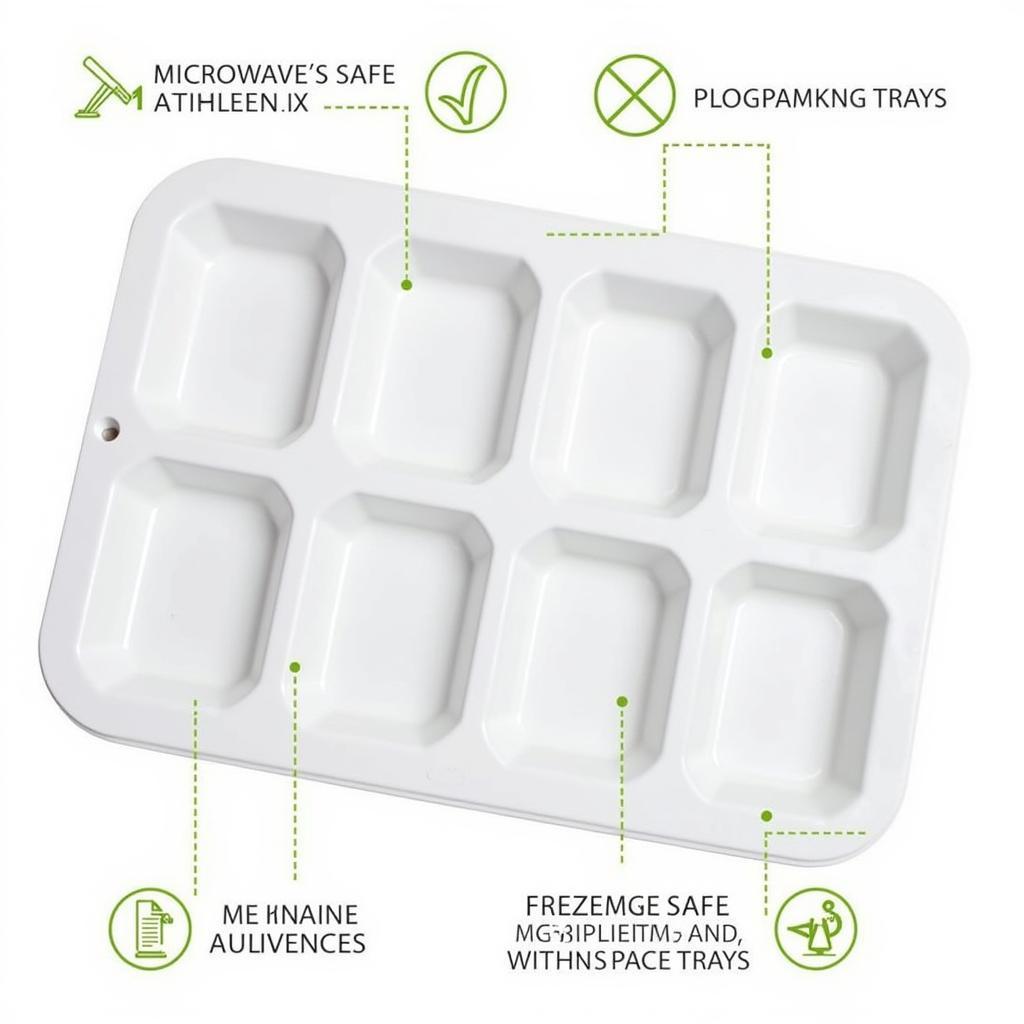 Plastic food trays with special features