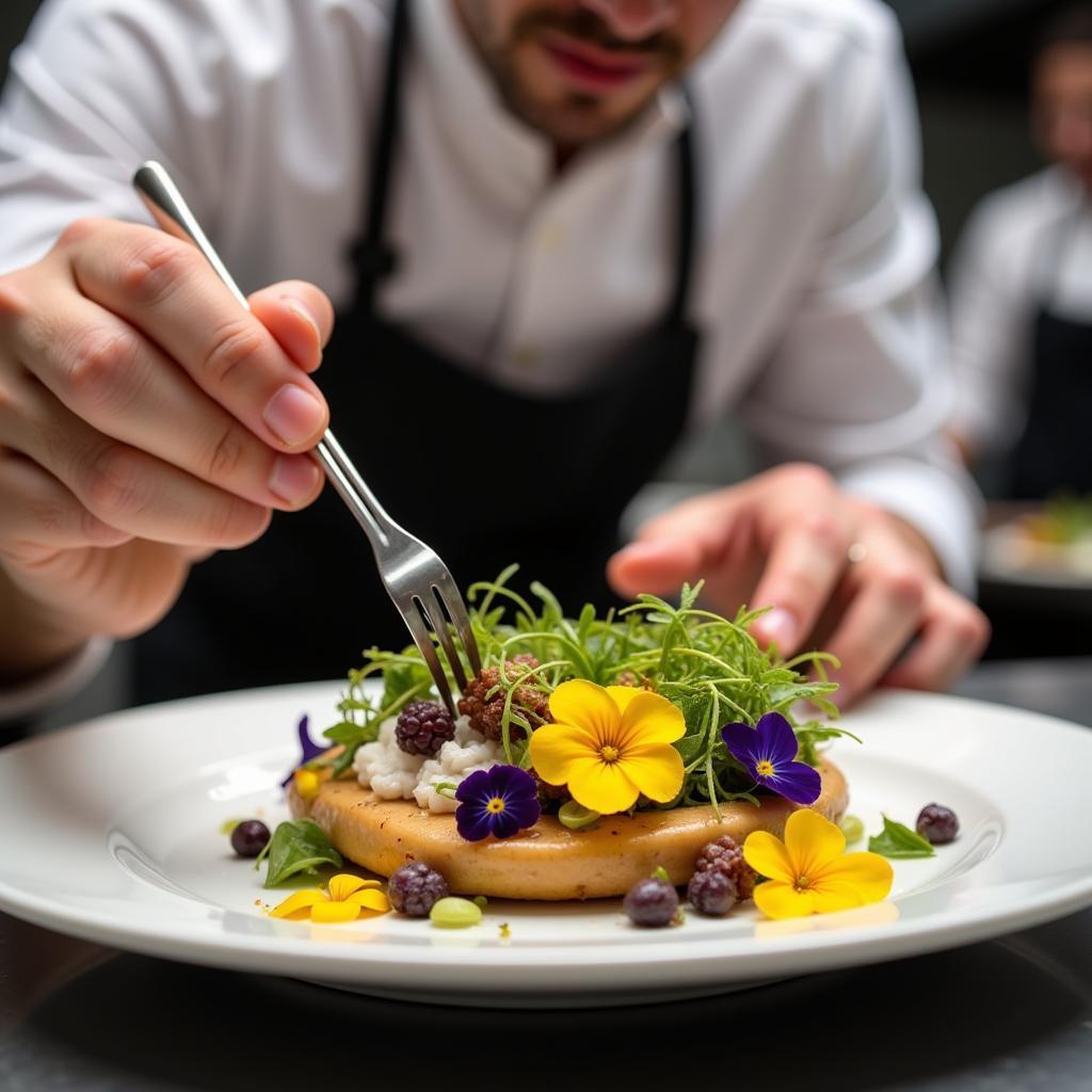 Plating a Colorful Dish