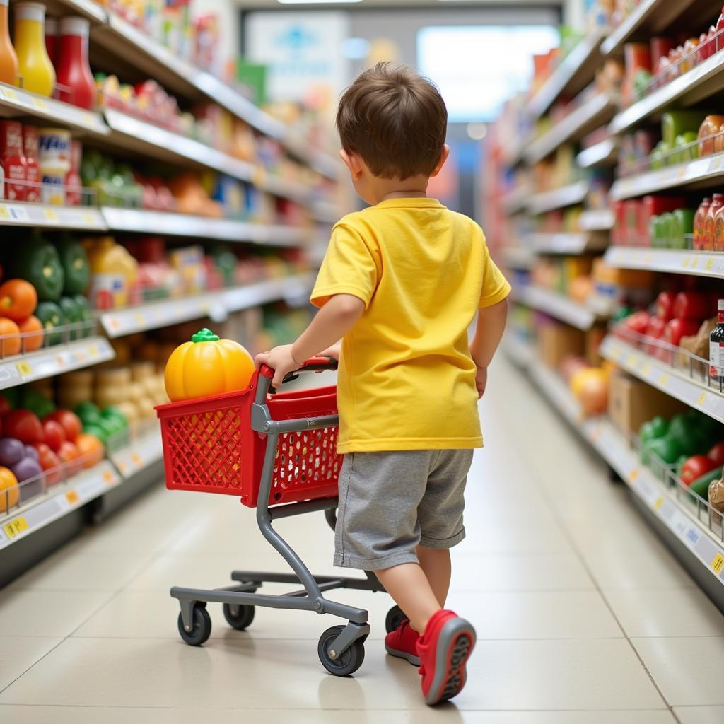 Play Food in Grocery Store Aisle