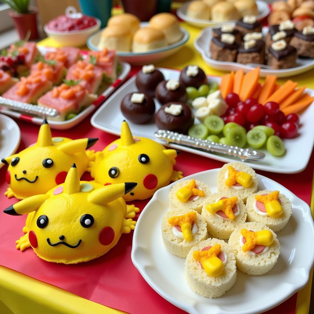 Festive Pokemon Party Food Spread