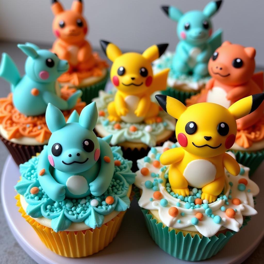 Delicious Pokemon Themed Cupcakes