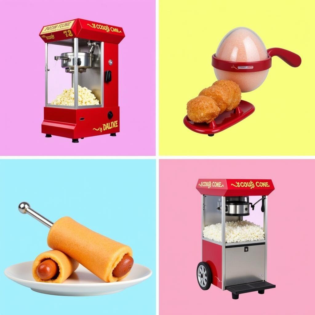 A selection of popular carnival food machines