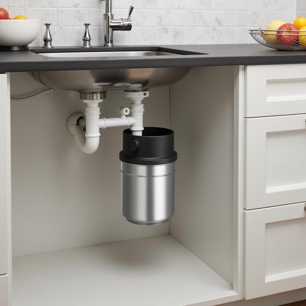 Premier Food Waste Disposer installed under a kitchen sink