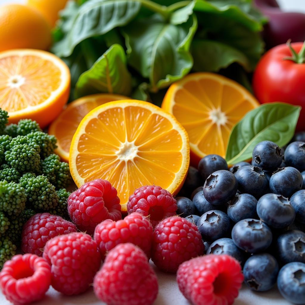 A Variety of Colorful Fruits and Vegetables