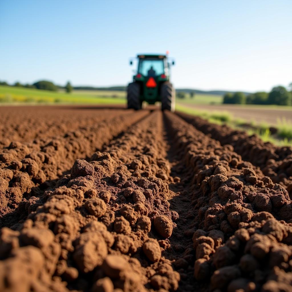 Preparing the soil for a sunflower seed food plot