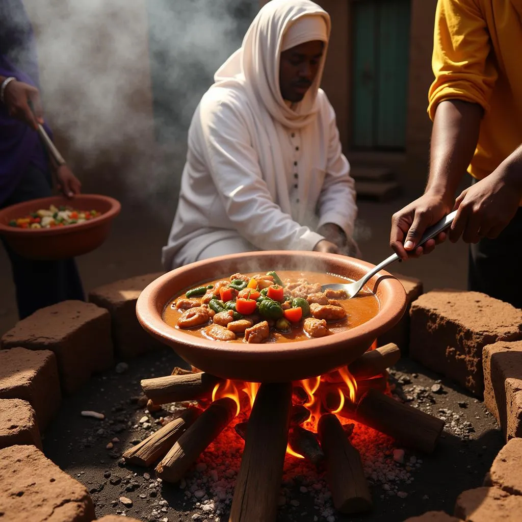 Preparing Taguella in Timbuktu